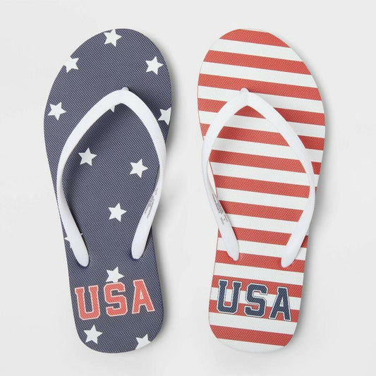 Shade & Shore Women's Sydney Americana Flip Flops Size 8