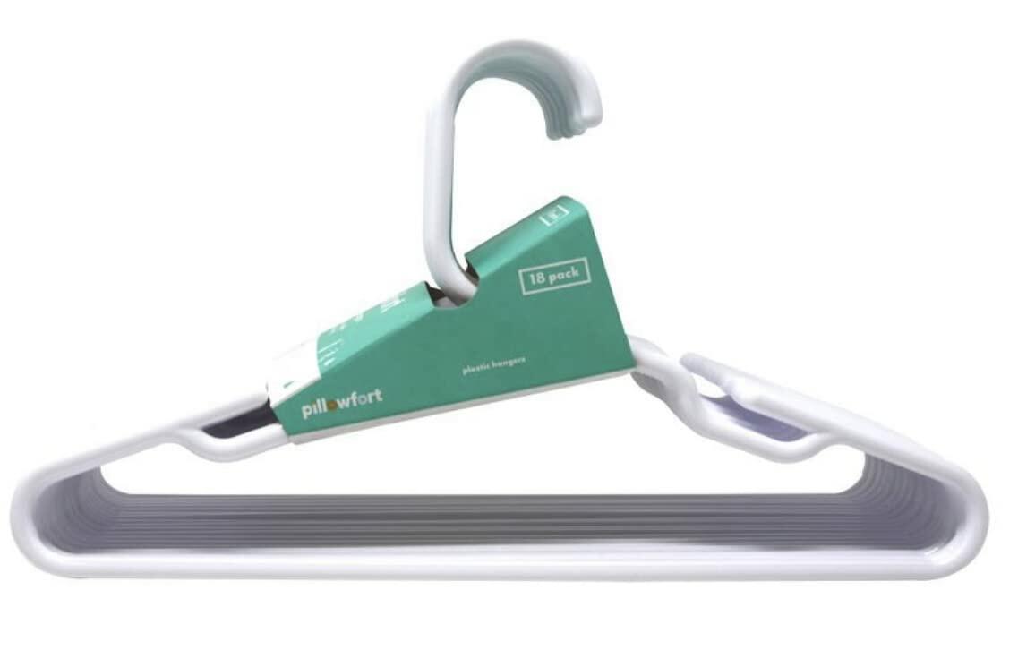 Pillowfort White Kids' Hangers for Children 18 Pack