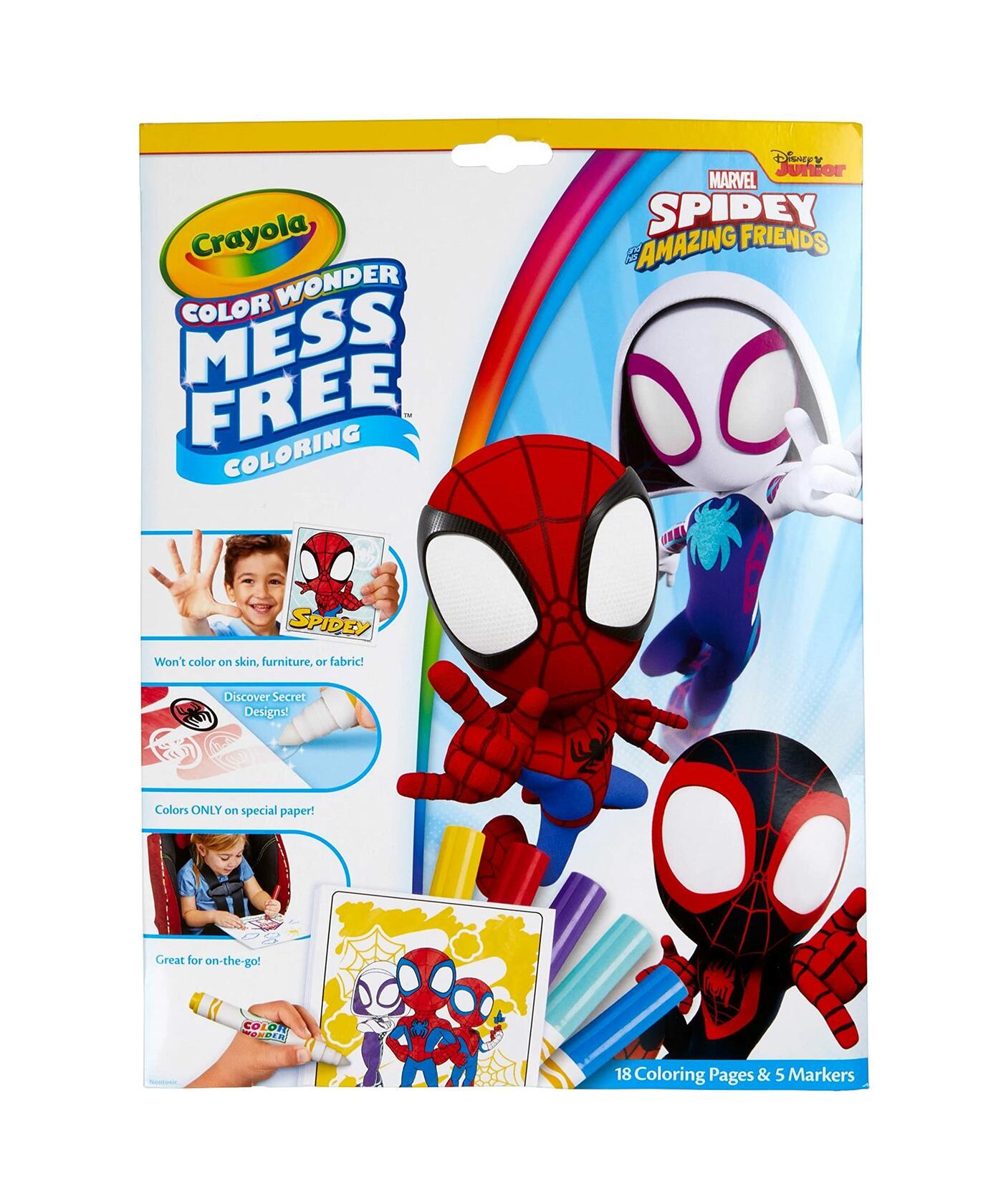 Crayola Spiderman Color Wonder Coloring Set 18 Mess Free Pages for Kids