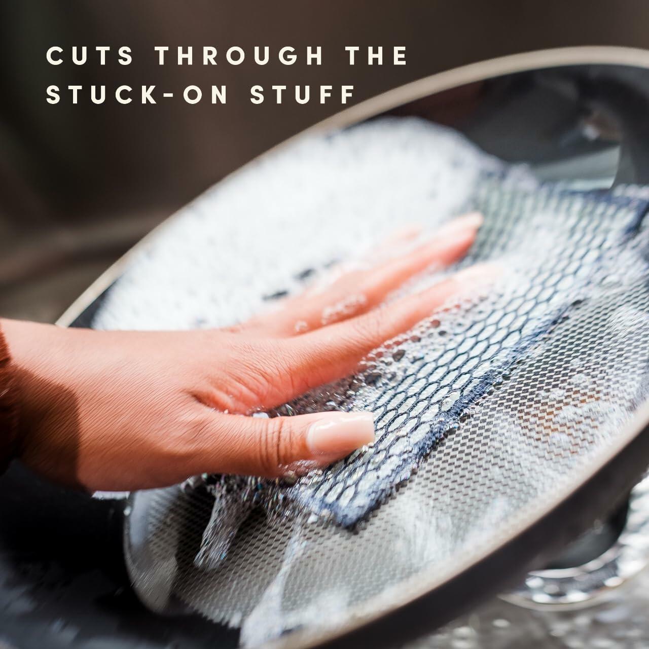 [Like New] Brite by Scotch-Brite 4-Piece Scrub & Wipe Set Multicolor Sponge Scourer