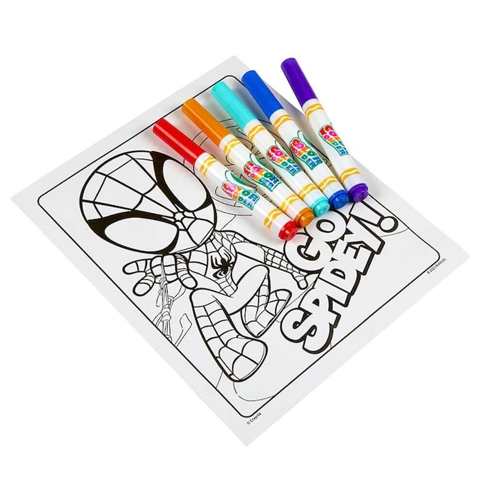 Crayola Spiderman Color Wonder Coloring Set 18 Mess Free Pages for Kids