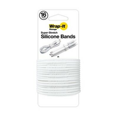 Wrap-It Silicone Bands 16pk White