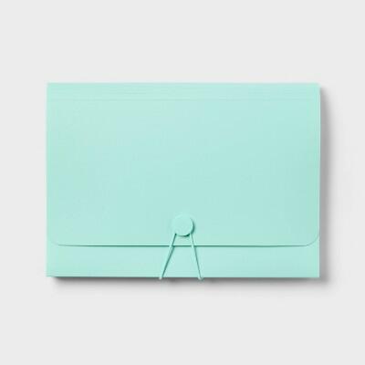 [Like New] Up&up 7 Pocket Expanding File Folder Letter Size Teal Polypropylene