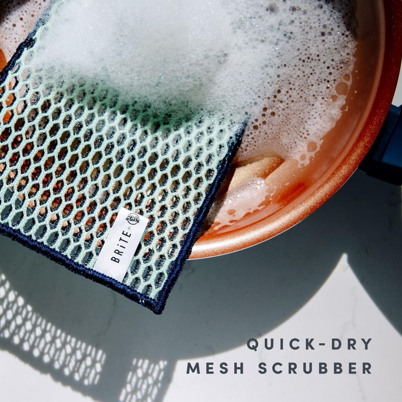 [Like New] Brite by Scotch-Brite 4-Piece Scrub & Wipe Set Multicolor Sponge Scourer