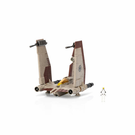 [Like_new] Jazwares Star Wars Micro Galaxy V-19 Torrent Starfighter 5" Vehicle with Figure