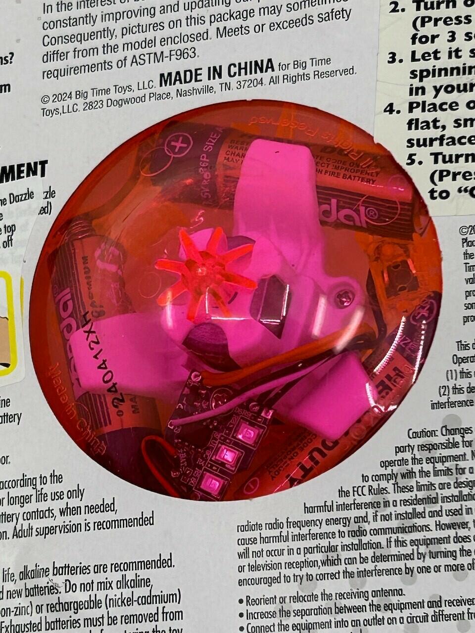 Toyplant Dazzle Light Up Motorized Toy Top Vintage Collectible