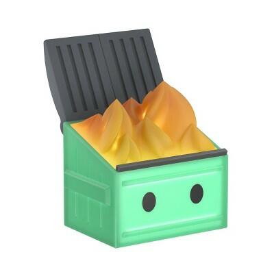 GEMS Novelty Dumpster Fire Desktop Touch Light Fun Illuminated Desk Accessory