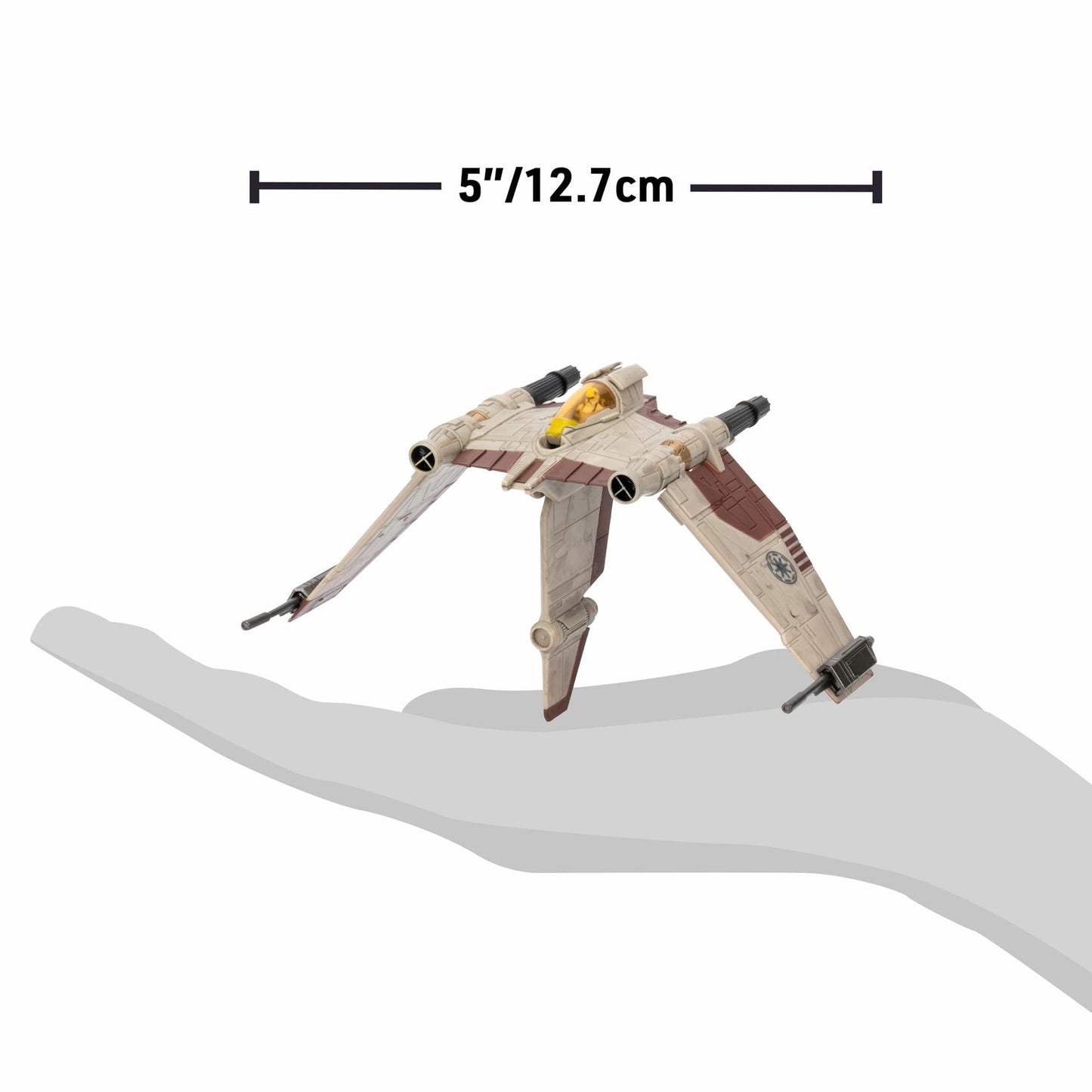 [Like_new] Jazwares Star Wars Micro Galaxy V-19 Torrent Starfighter 5" Vehicle with Figure