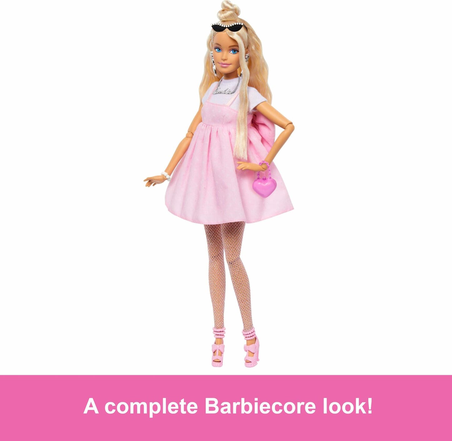 [Like New] Barbie Deluxe Style Doll #3 Blonde Hair Pink Pastel Dress Size 3