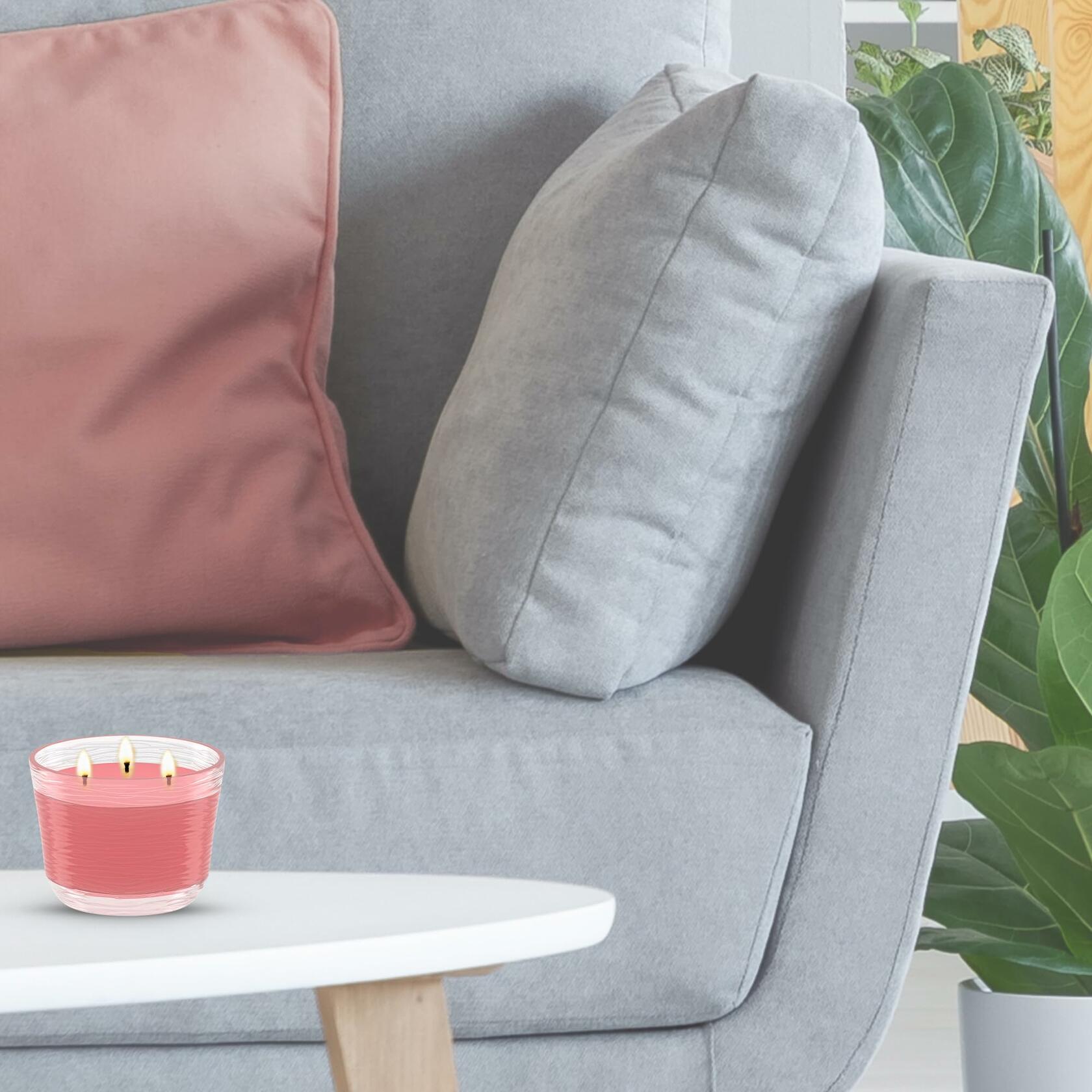 Glade 3-Wick Scented Candle Jar Wonder Melon Pink 6.8oz 3 Count