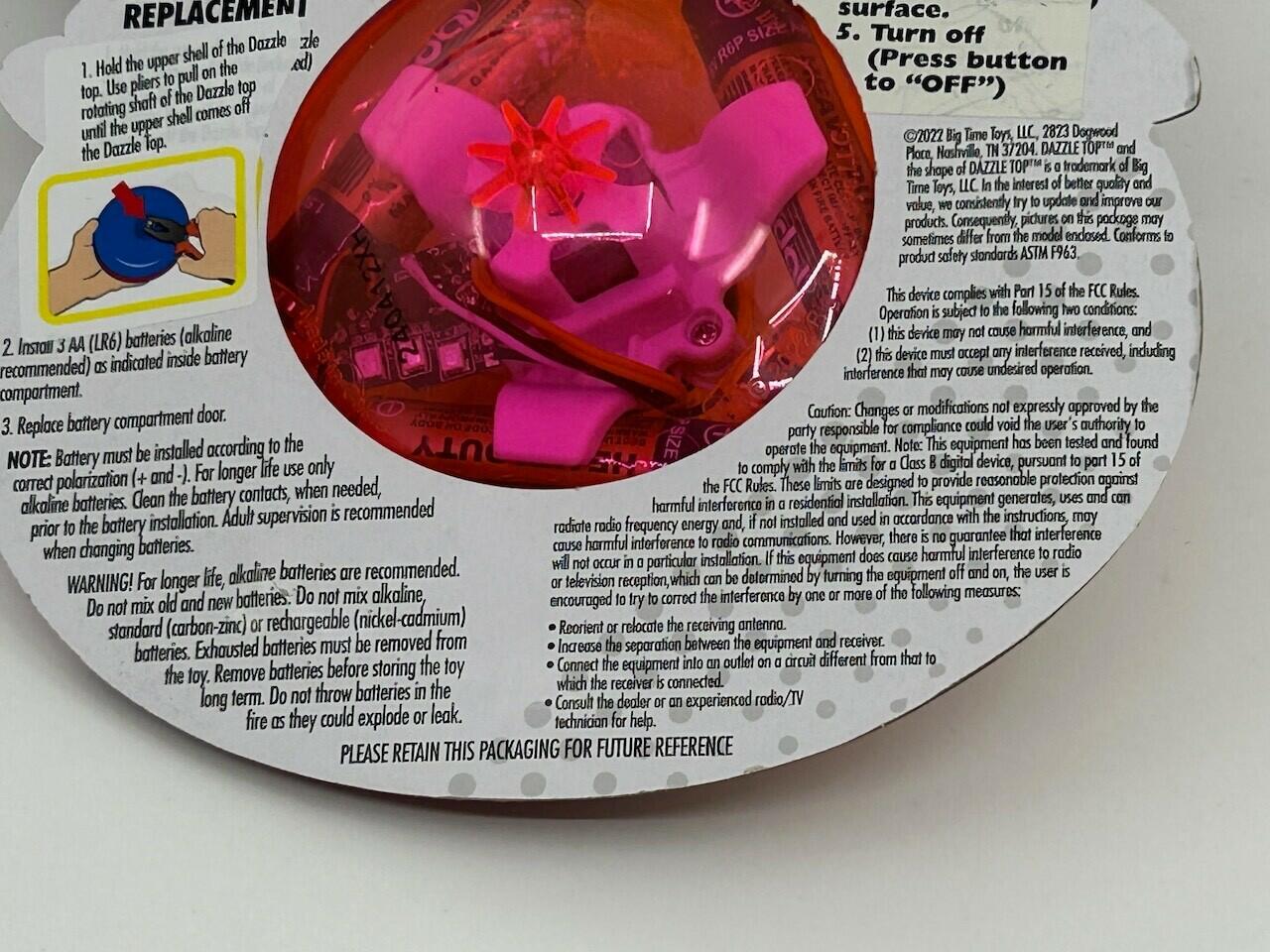Toyplant Dazzle Light Up Motorized Toy Top Vintage Collectible