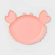 Sun Squad Figural Crab Serving Platter Pink 11.44"