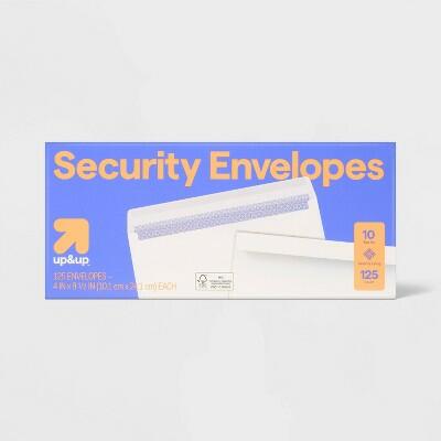 [Like New] up&up Security Envelopes 4x9.5in White 125ct Business Mailing Paper