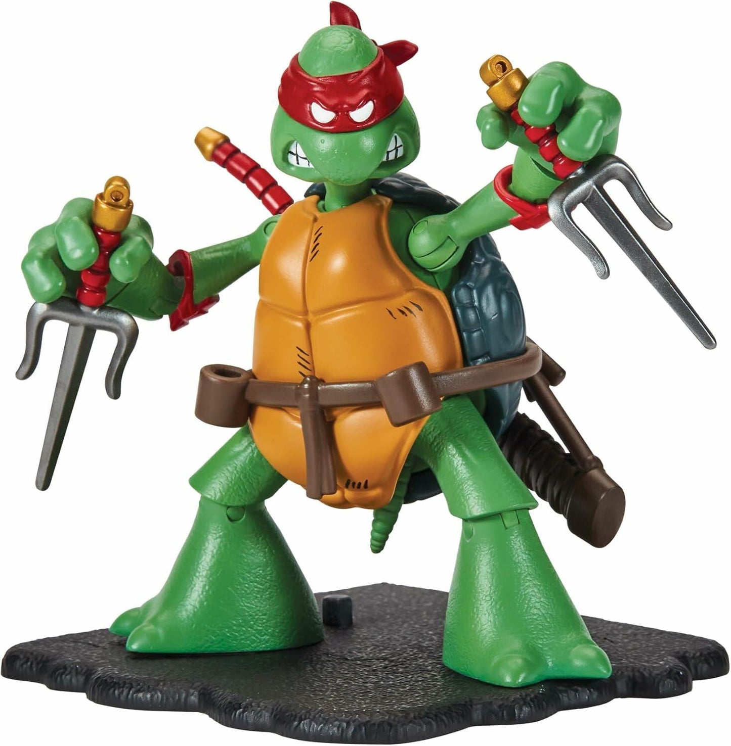TMNT Raphael Classic Sketch Turtle Figure Green Plastic Cartoon 4"