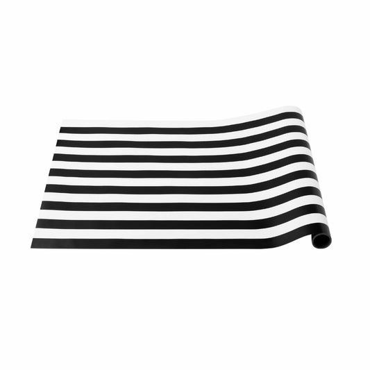 Bonjour Fête Disposable Black & White Table Runner 16x120 Pack of 1