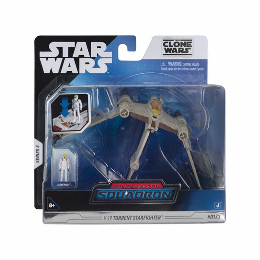 [Like_new] Jazwares Star Wars Micro Galaxy V-19 Torrent Starfighter 5" Vehicle with Figure
