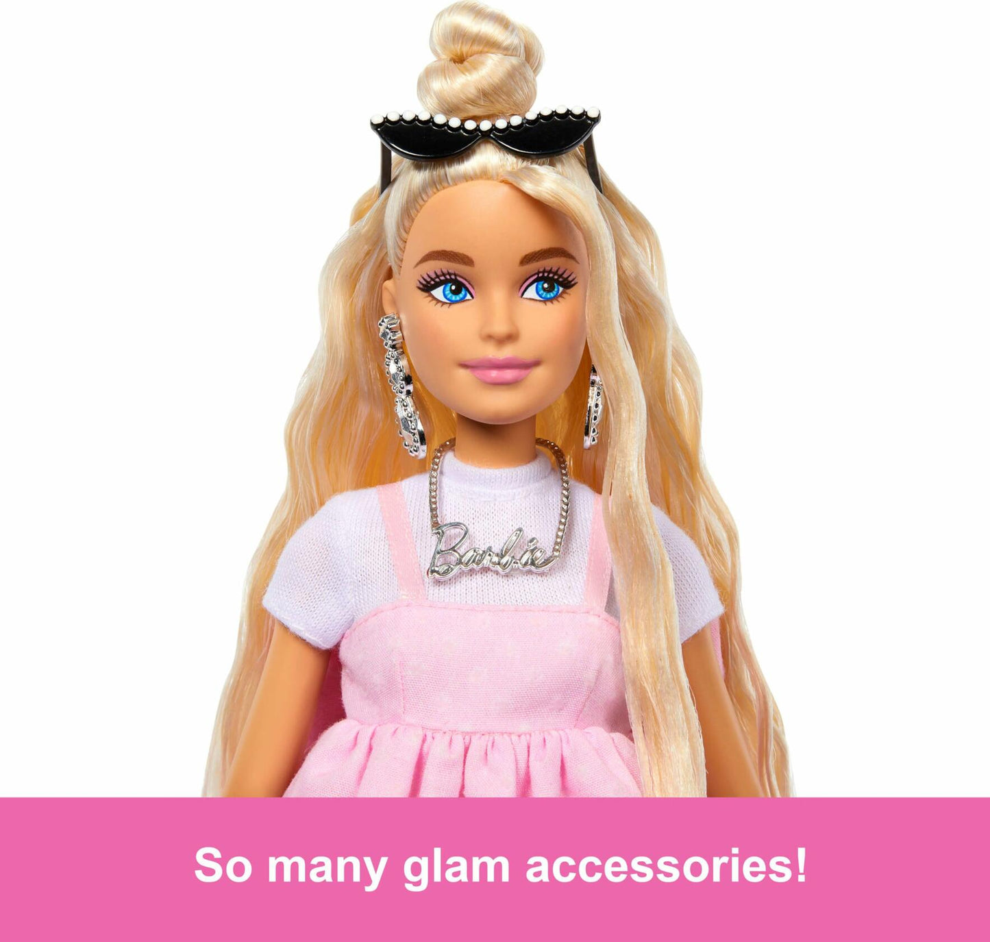 [Like New] Barbie Deluxe Style Doll #3 Blonde Hair Pink Pastel Dress Size 3