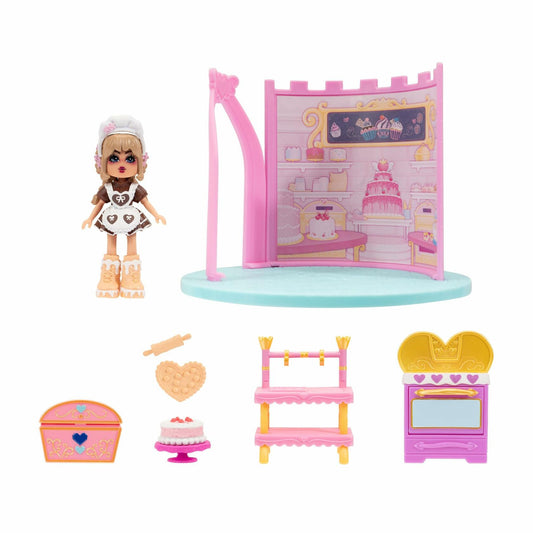 [Like New] Royale High Baking Class Playset 1 Doll 6 Accessories Virtual Item Code