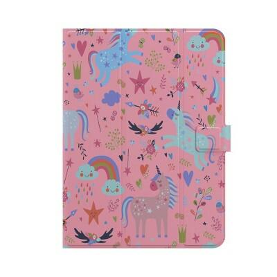 GEMS Kids Unicorns Universal Tablet Case Peach Orange Fits Up to 11"