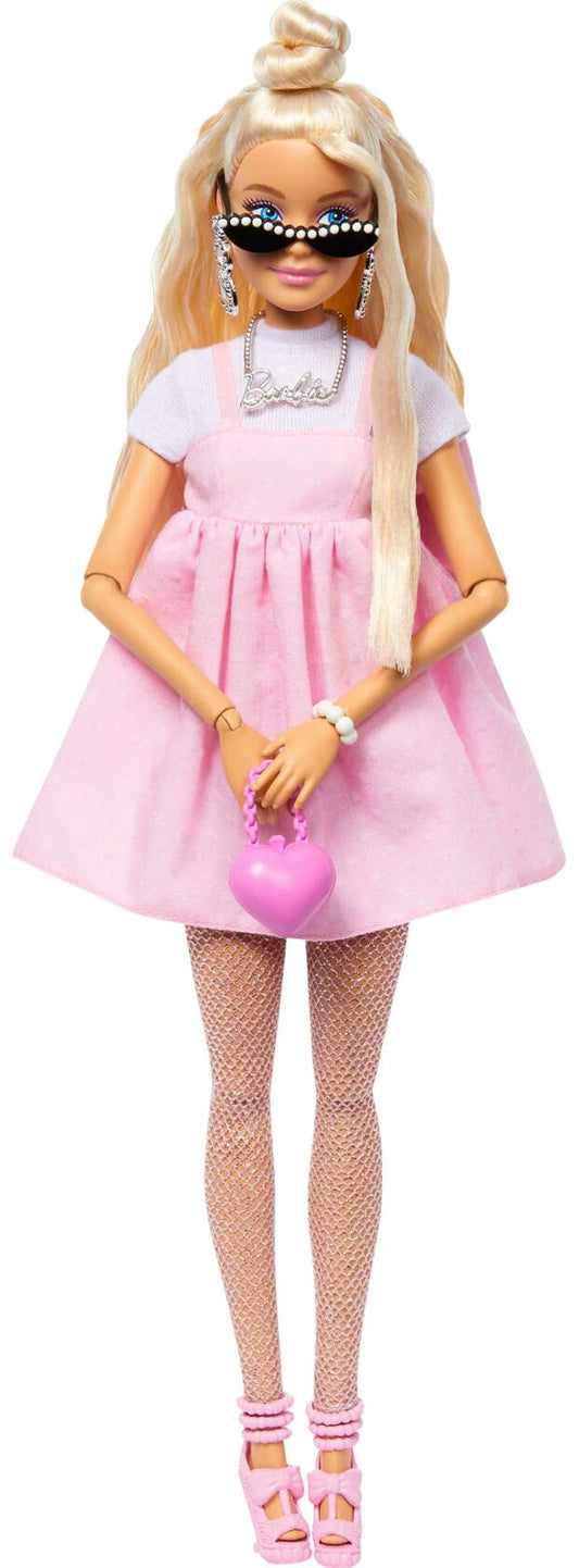 [Like New] Barbie Deluxe Style Doll #3 Blonde Hair Pink Pastel Dress Size 3