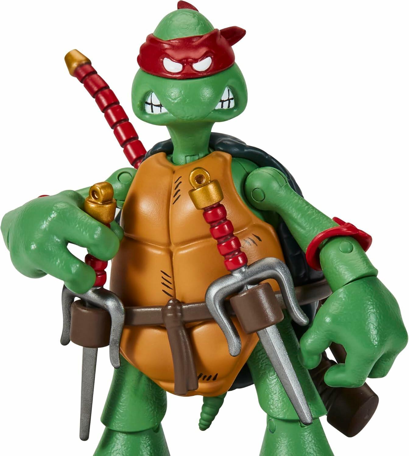 TMNT Raphael Classic Sketch Turtle Figure Green Plastic Cartoon 4"