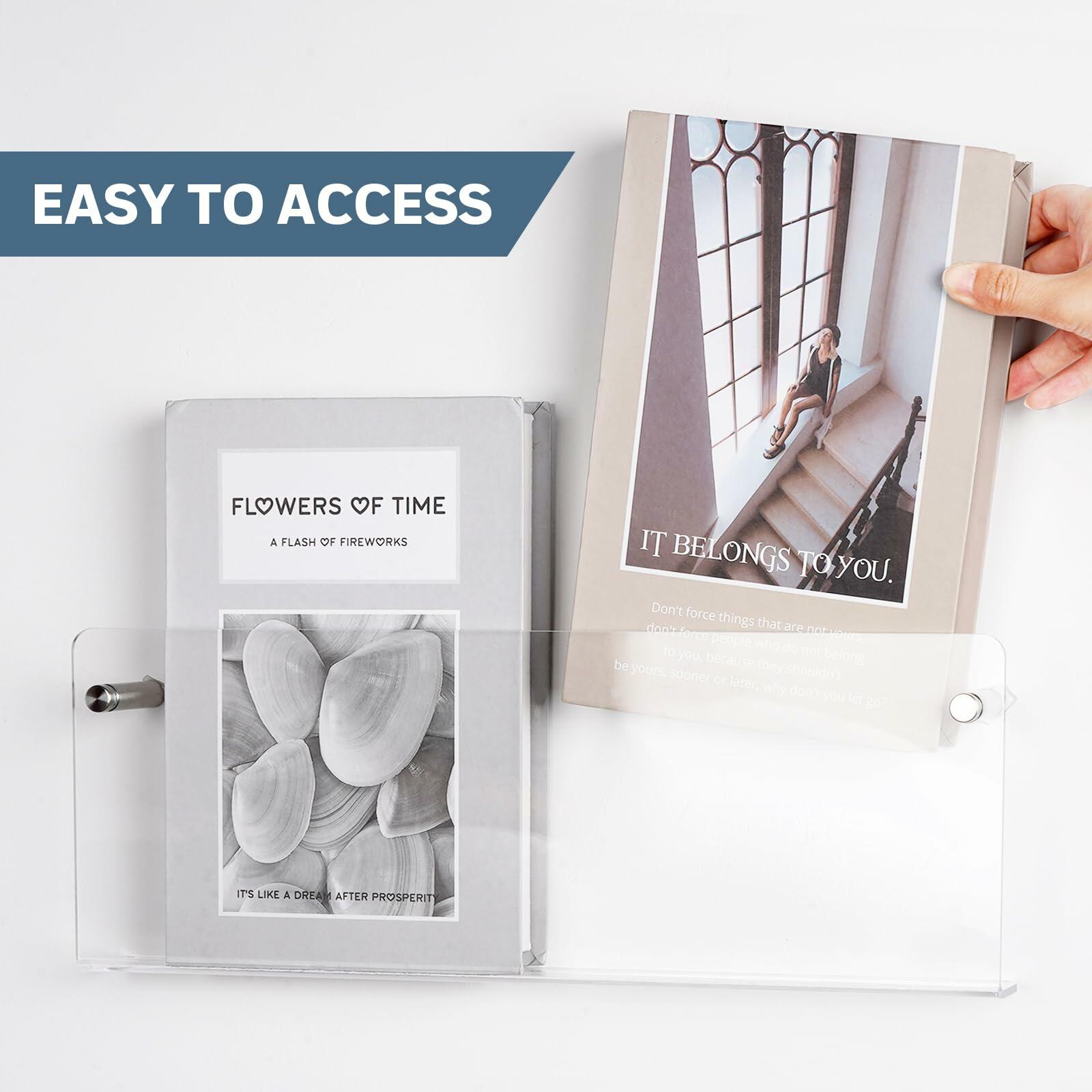 Vinyl Record Shelf Wall Mount Acrylic Floating Wall Shelf Clear 12 Inch