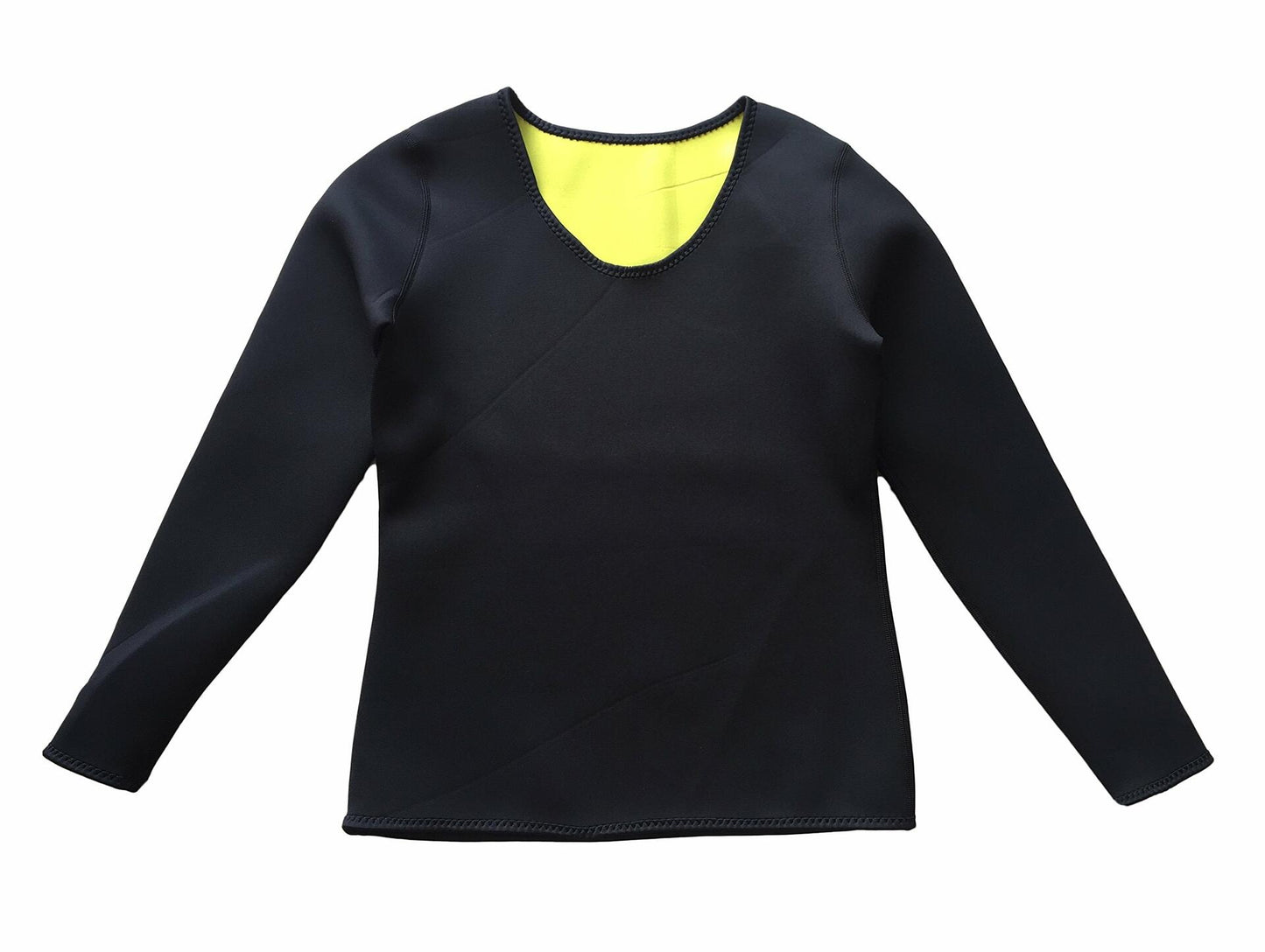 ValentinA Womens Neoprene Body Shaper Slimming T-shirt Black Size XXL