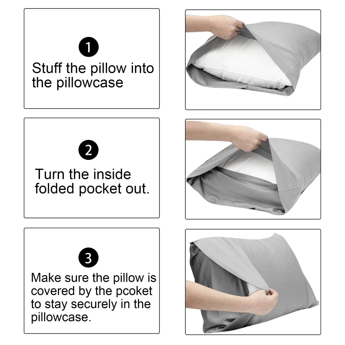 FLXXIE Microfiber Pillow Cases Queen Size Set of 2 Soft 20x30 Red