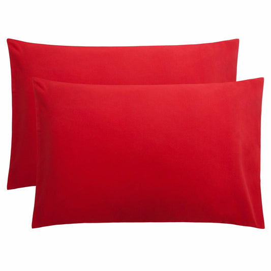 FLXXIE Microfiber Pillow Cases Queen Size Set of 2 Soft 20x30 Red