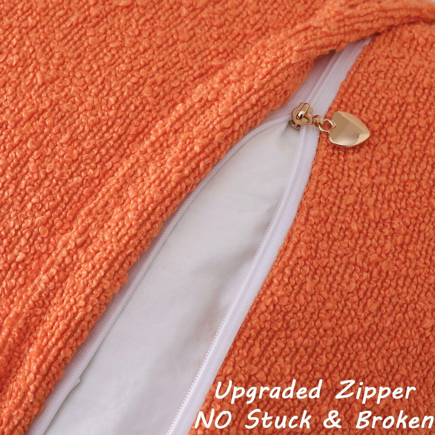 FUTEI Pack of 2 Orange Decorative Throw Pillow Covers 12x20 Inch Soft Cozy