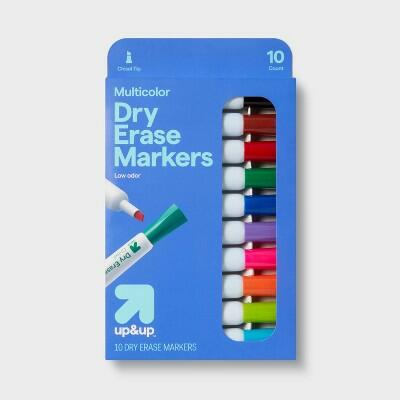[Like_new] Up&up 10ct Chisel Tip Dry Erase Markers Multicolor Whiteboard School Supplies