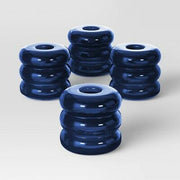 [Like New] Room Essentials Bubble Glass Taper Candle Holder Blue 4pk