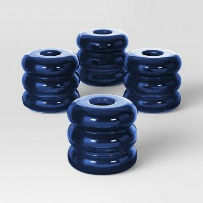 [Like_new] Room Essentials Bubble Glass Taper Candle Holder Blue 4pk