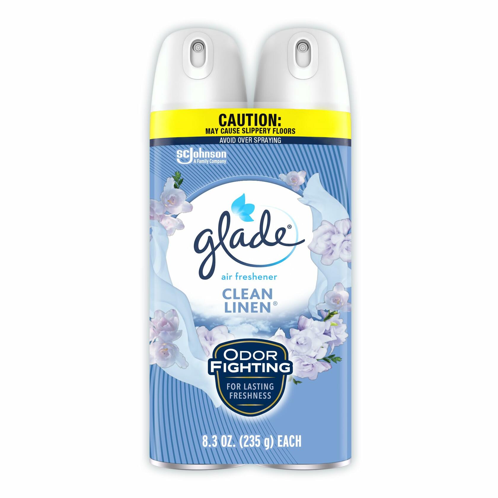 Glade Air Freshener Odor Fighting Room Spray Clean Linen 8.3 Oz 2 Pack