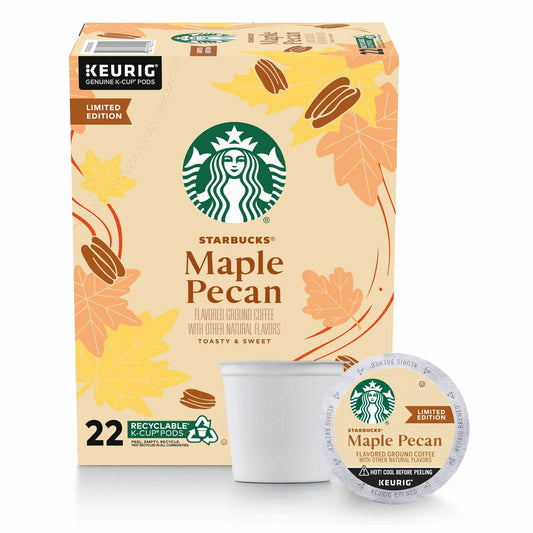 Starbucks Coffee K-Cup Pods Maple Pecan 22 Count