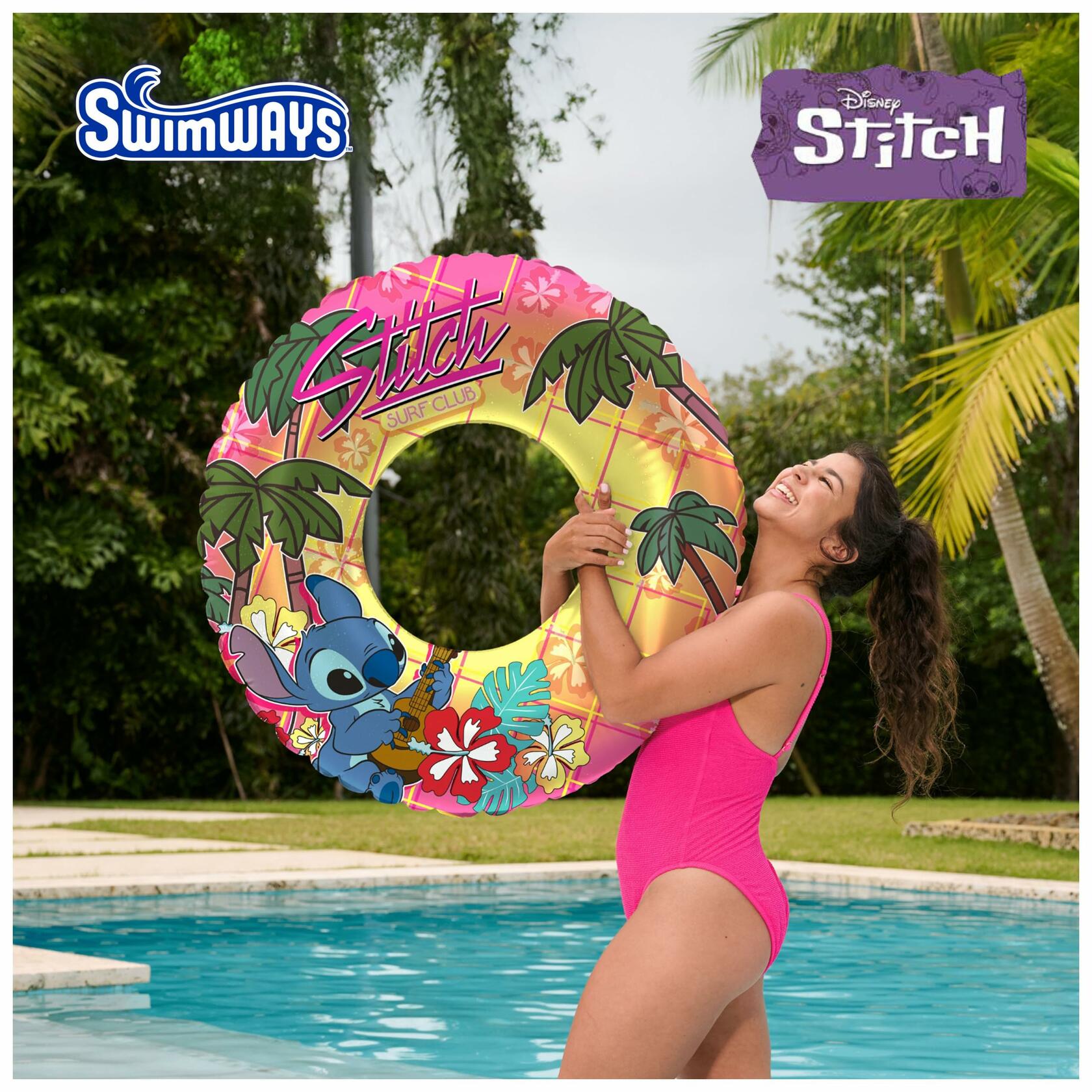 Swimways Stitch Swim Tube Pool Float Inflatable Disney Kids Pool Toy