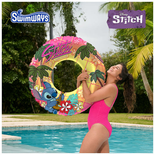 Swimways Stitch Swim Tube Pool Float Inflatable Disney Kids Pool Toy