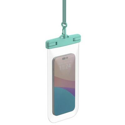 GEMS Waterproof Phone Pouch Mint Green Fits Phones Up to 7"