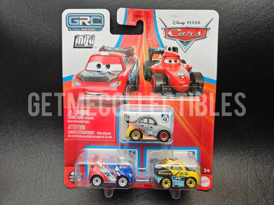 Matchbox Disney Pixar Cars Mini Racers GRC Raoul Caroul Max Schnell Cruz 3 Pack