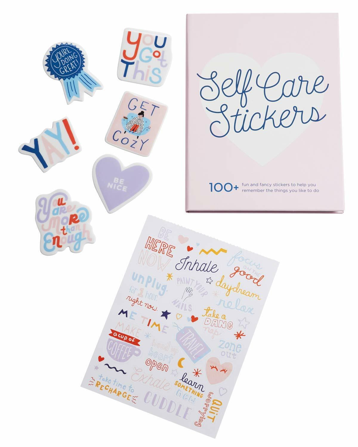 [Like_new] WORLD TRAVELER Self Care Sticker Book Folio Hardcover 5x7 Art Stickers