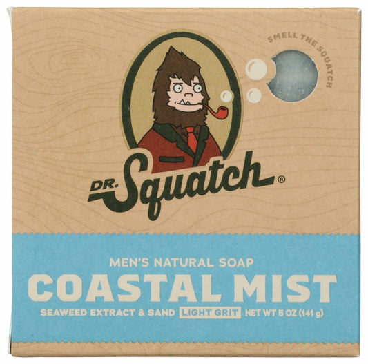 Dr. Squatch Coast Mist Bar Soap 5 oz All Natural Men’s Light Grit