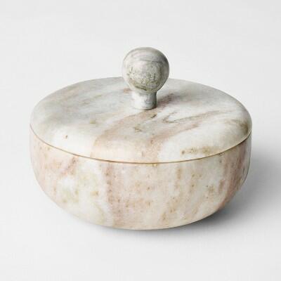 Threshold™ 5" Round Marble Box Natural - Studio McGee Design