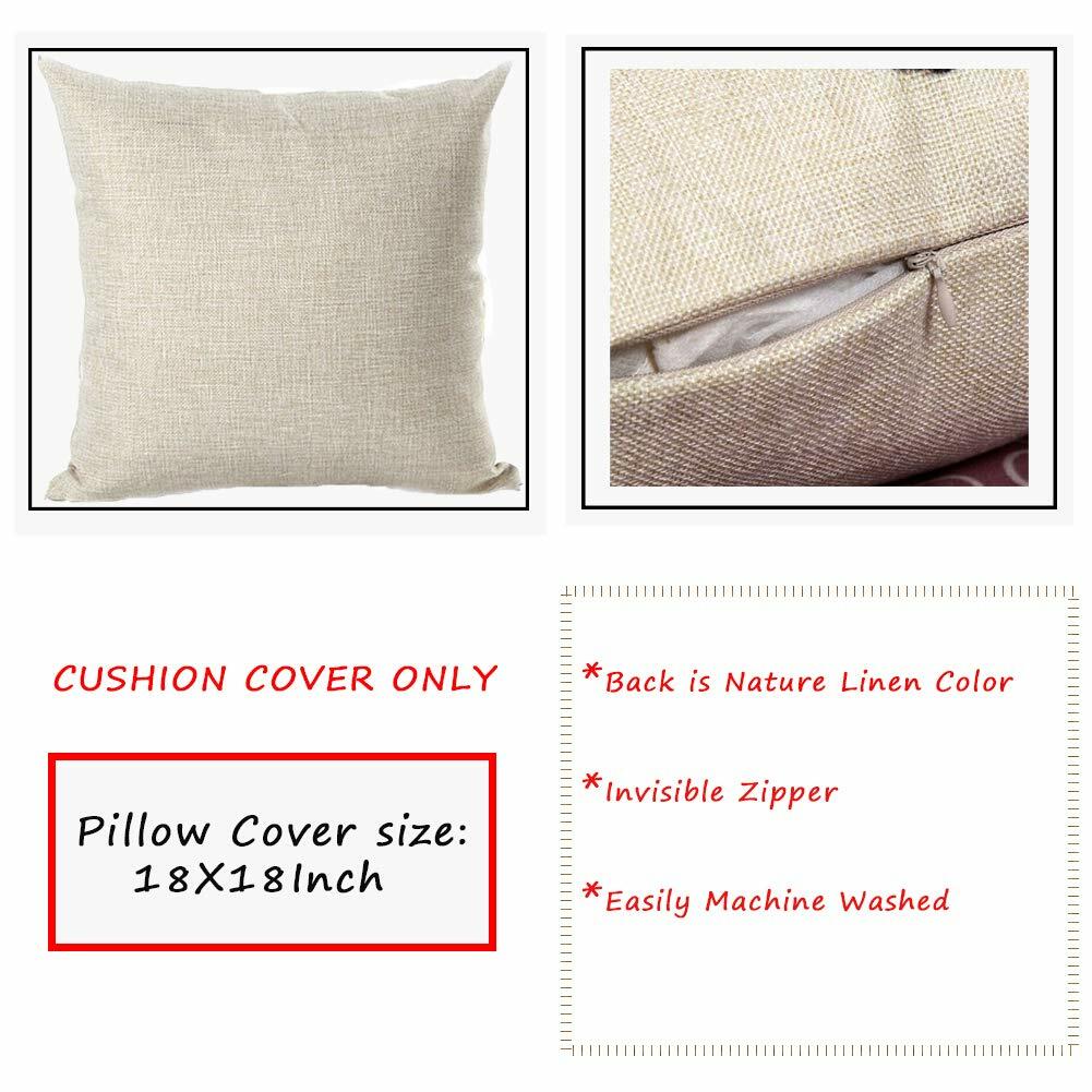 Tlovudori Vintage Halloween Pillow Cover Crow Pumpkin Cotton Linen 18x18