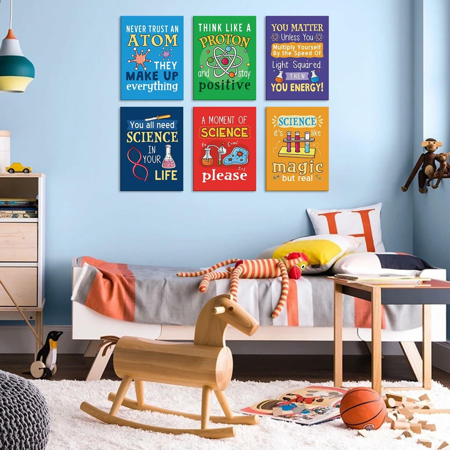 KAIRNE Science Classroom Signs Set of 6 12x16in Framed Chemistry Decor