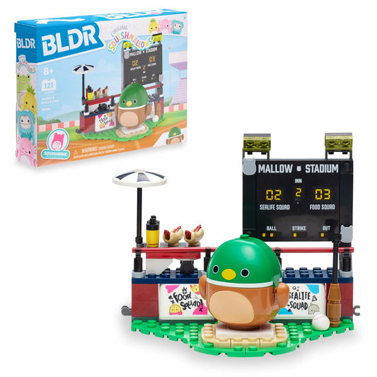 BLDR Squishmallows Avery's Ball Game Building Set Avery The Mallard Duck 8+ 0044