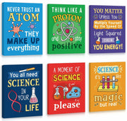 KAIRNE Science Classroom Signs Set of 6 12x16in Framed Chemistry Decor