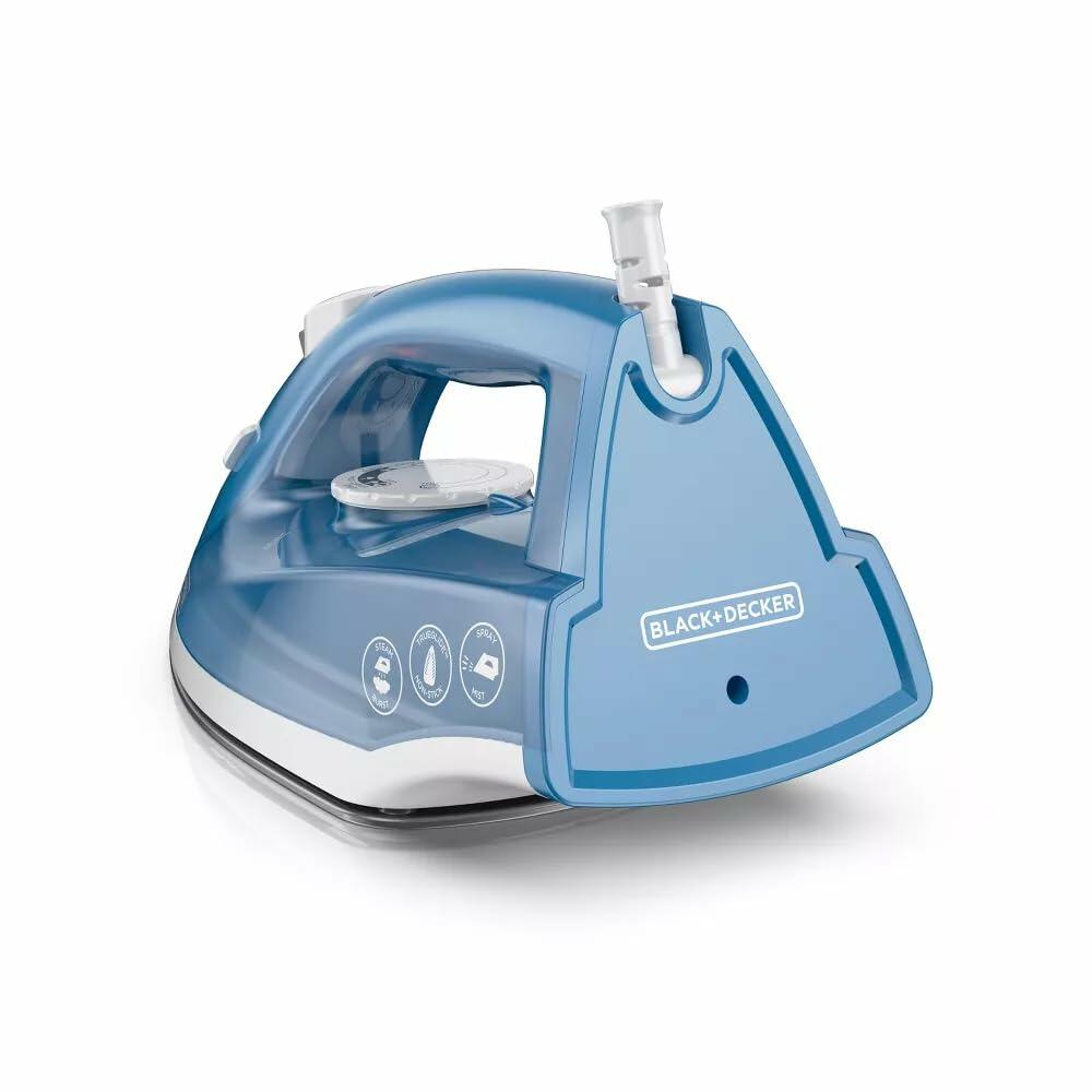 [Like New] BLACK+DECKER Steam Iron White 110V Compact Nonstick Soleplate 1200W
