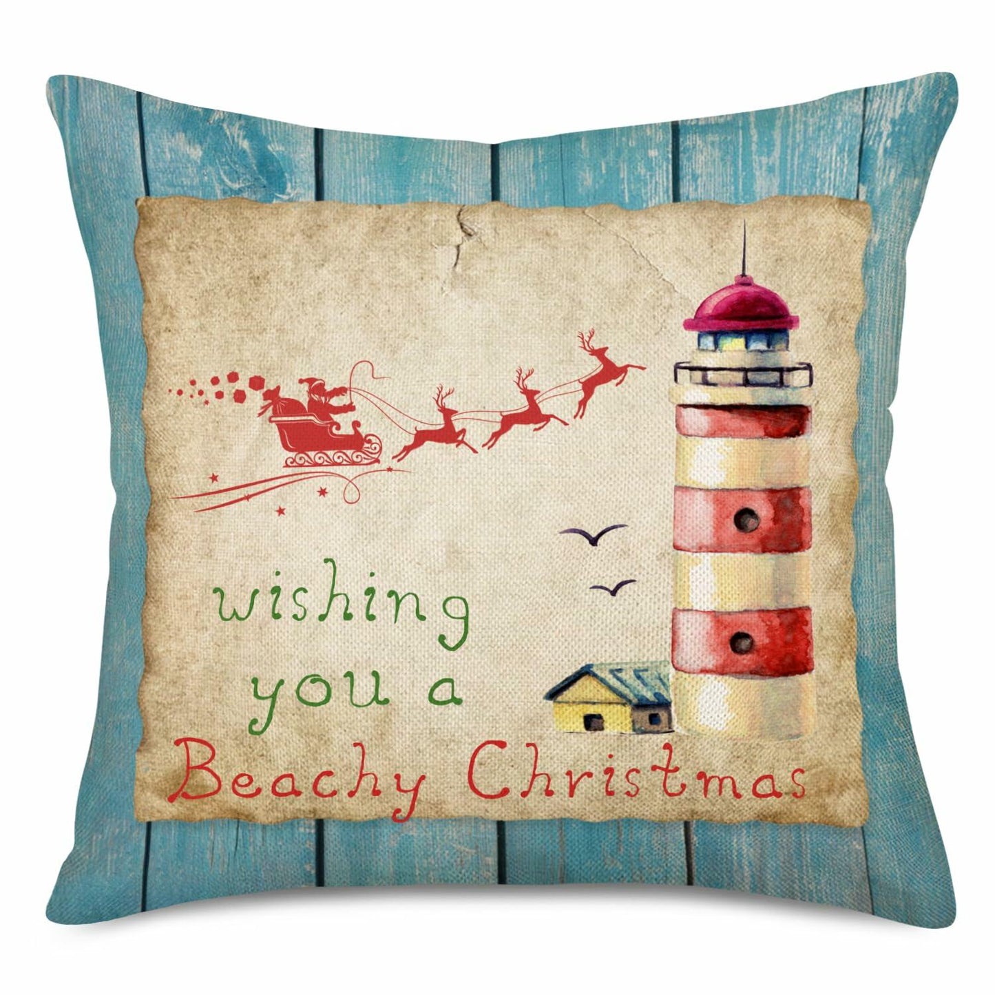 Tlovudori Vintage Halloween Pillow Cover Crow Pumpkin Cotton Linen 18x18