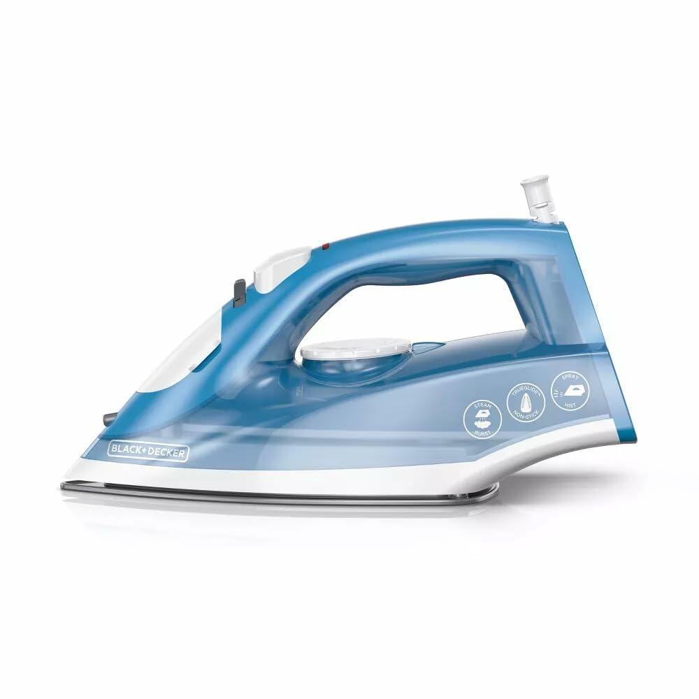 [Like New] BLACK+DECKER Steam Iron White 110V Compact Nonstick Soleplate 1200W