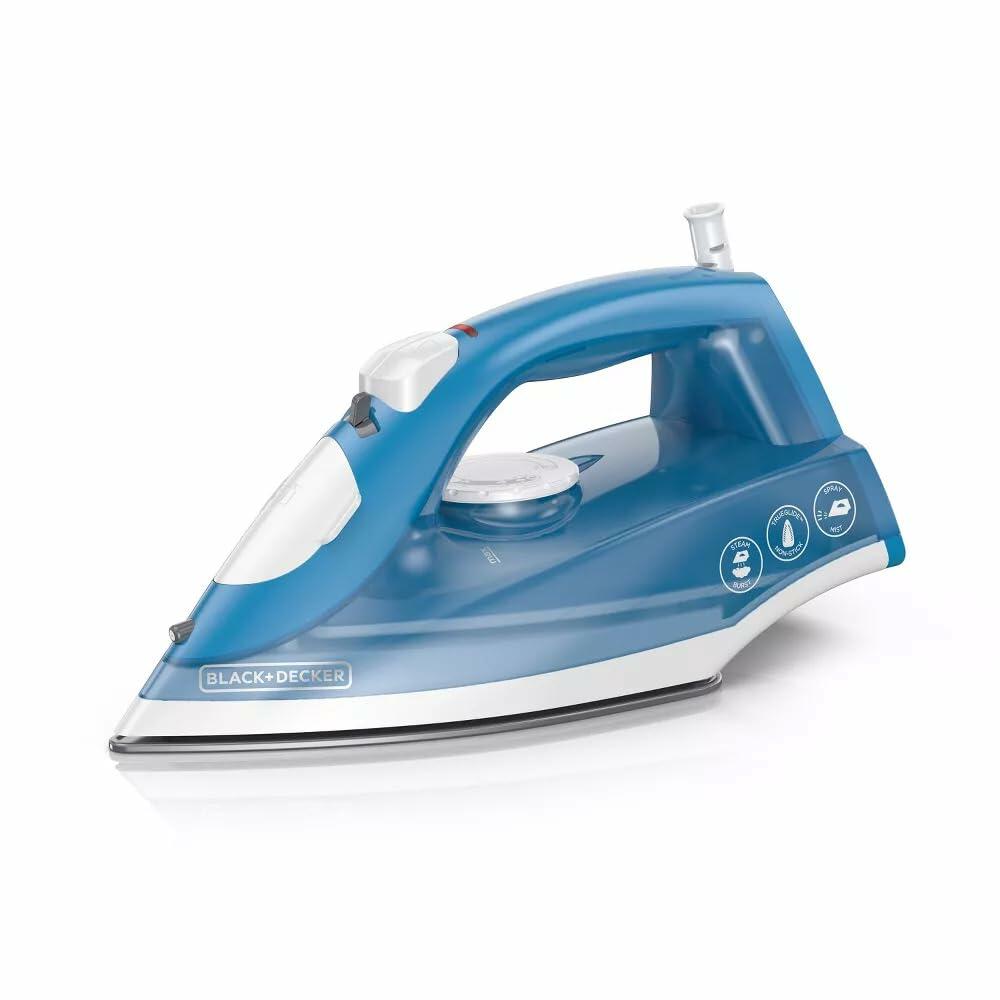 [Like New] BLACK+DECKER Steam Iron White 110V Compact Nonstick Soleplate 1200W